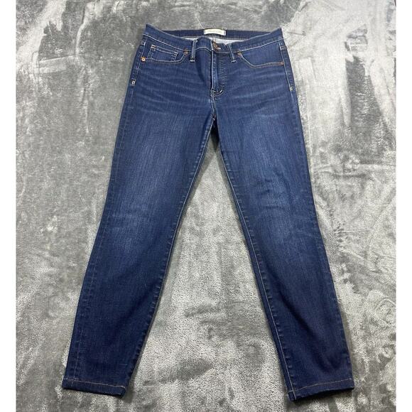 Madewell Jeans Womens 29x26 Blue 9” High-rise Skinny Stretch Denim Pants - Picture 2 of 14